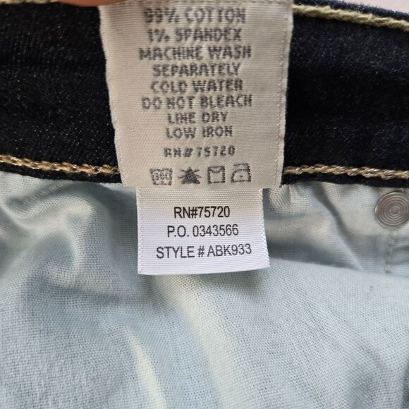 BKE Payton Straight Jeans High Waisted Dark Blue Casual Western Denim Sz 29 Long - Picture 11 of 11